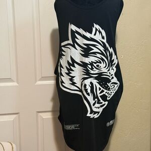RARE Black And White Darc Sport Tank Top with Silver Wolf Graphic